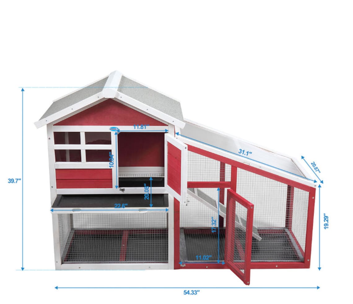 Small Chicken Coop Wooden Slant Roof waterproof Etsy