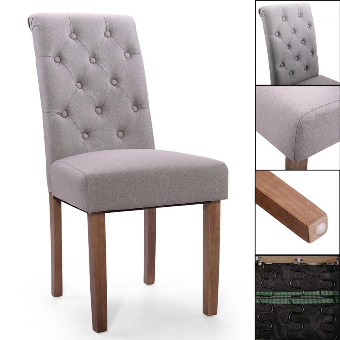 Gray Upholstered Dining Chairs Etsy