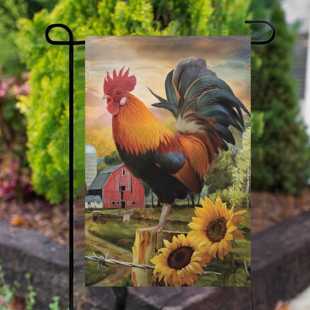 Fancy Hahn Garten Flagge Haus Flagge Bauernhof Dekoration Farm | Etsy