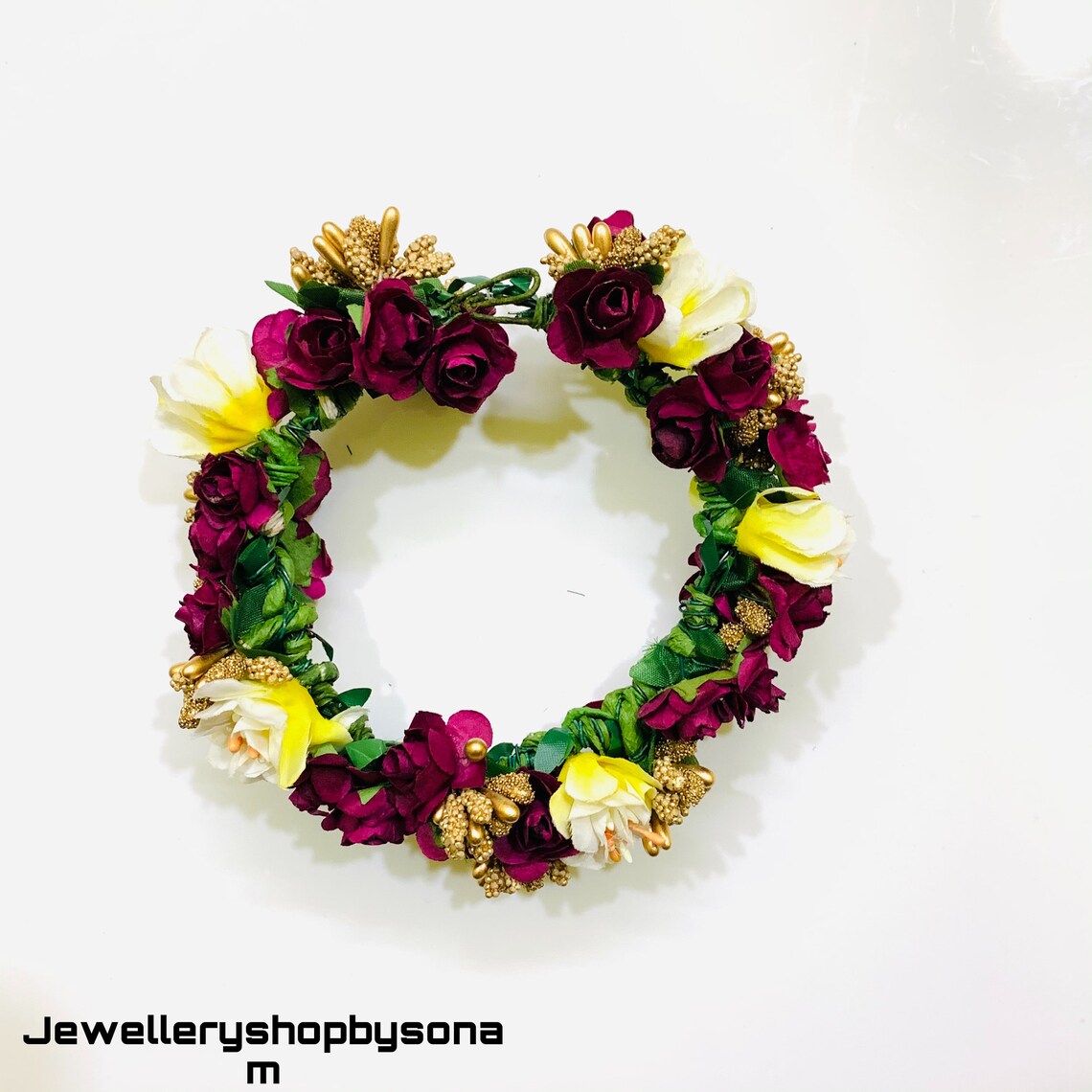 Handmade Rose Flower Gajra Hair Accessories Indian Flower Etsy