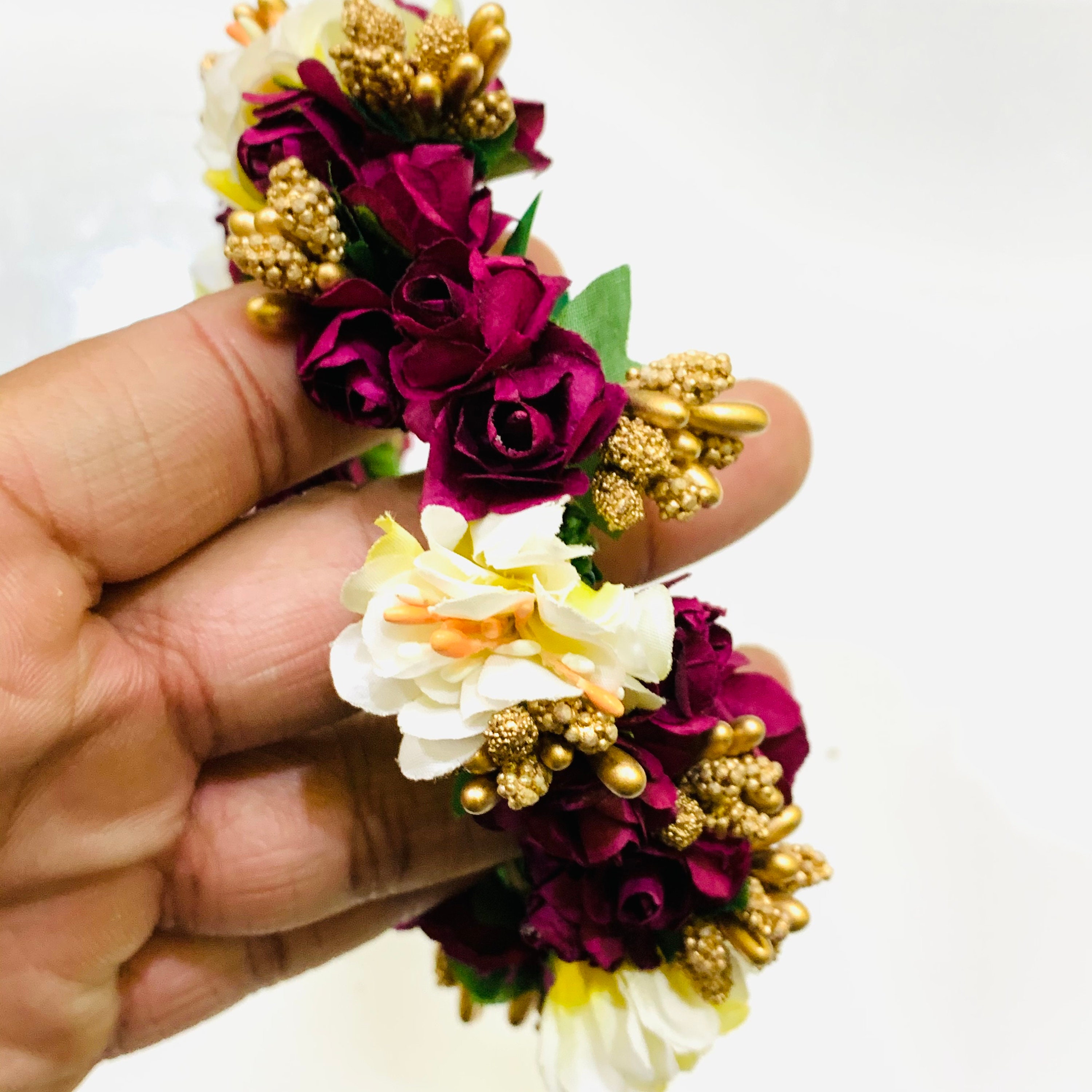 Handmade Rose Flower Gajra Hair Accessories Indian Flower Etsy