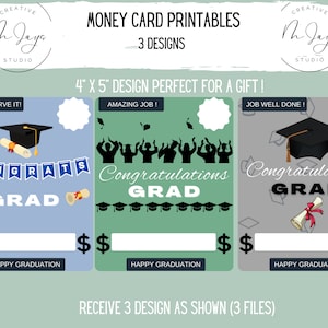 Graduation Money Card PNG Disegni / Portavalute stampabile
