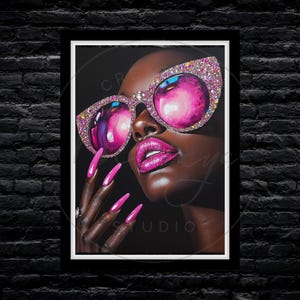Black Art, Black Girl Art, Black Girl Wall Art, African American Art
