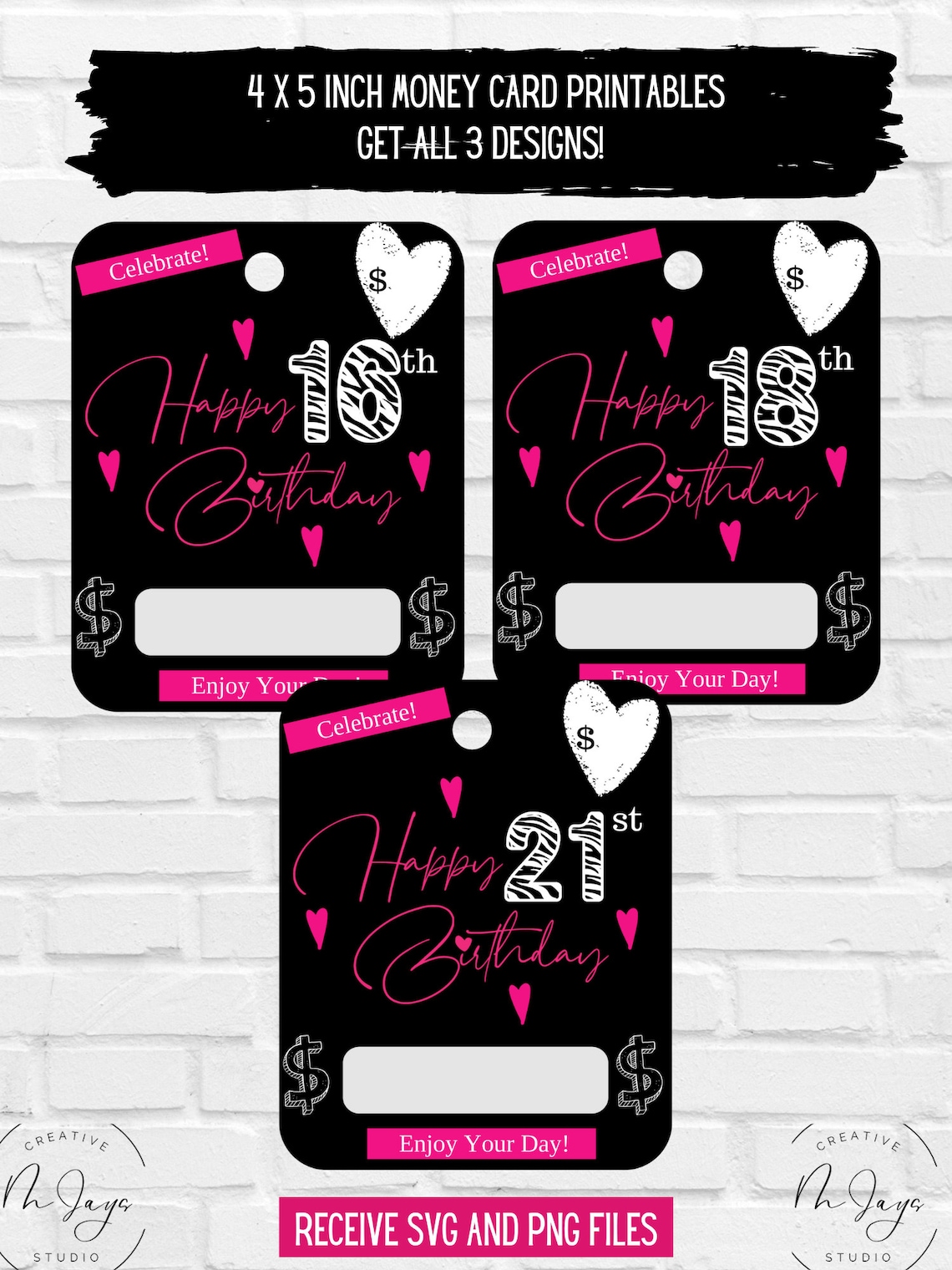 Printable Birthday Money Card, Money Card PNG, Money Card PNG Designs ...