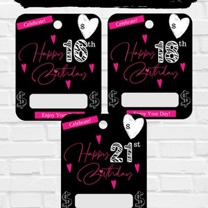 Biglietto di compleanno stampabile, Money Card PNG, Money Card PNG Disegni, Porta carte regalo, Stampa e taglio, Regalo di compleanno File PNG