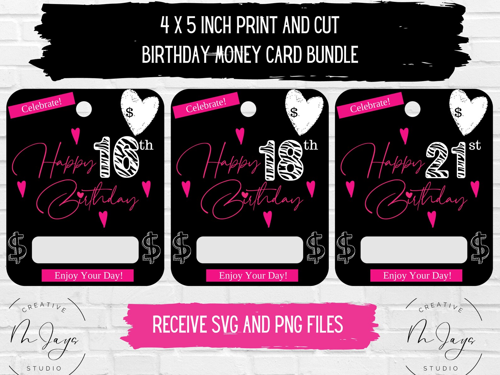 Printable Birthday Money Card, Money Card PNG, Money Card PNG Designs ...