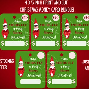 Printable Christmas Card, Christmas Card, Stocking Stuffer, Gift Card ...