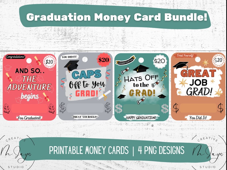 2023 Grad PNG Grad Card Template Money Card Holder Etsy