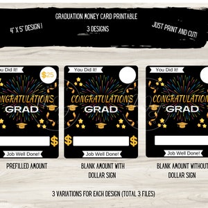 Carta di laurea stampabile, carta di denaro, carta di laurea, porta soldi, porta carte regalo, stampa-quindi-taglio, regalo per laurea, 2022 Graduate PNG
