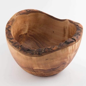 Olive Wood Large Rustic Bowl