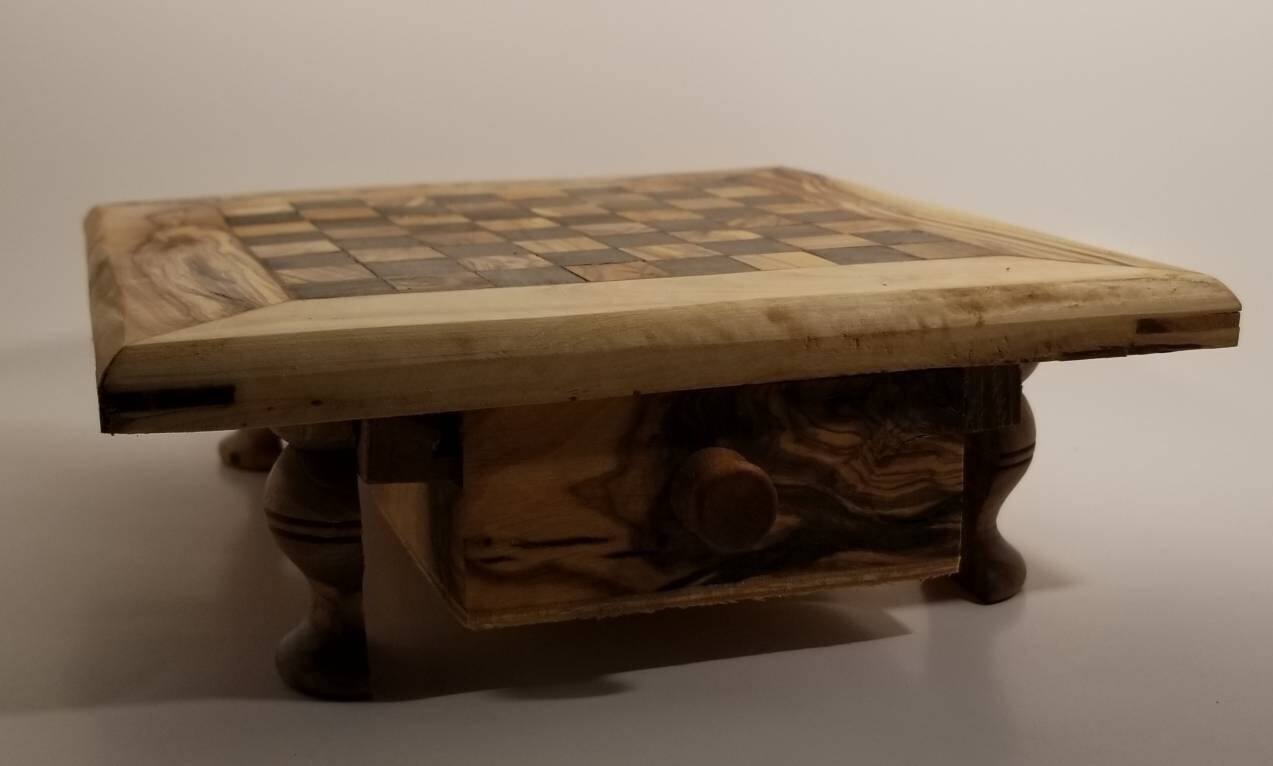 Olive Wood Chess Set With Playing Pieces. Etsy