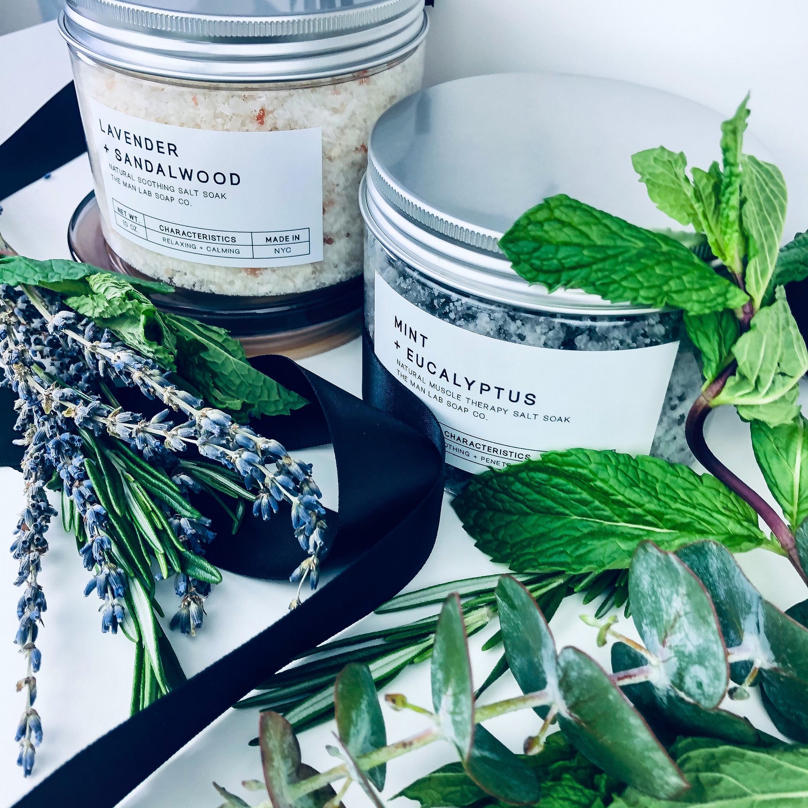 Luxury Bath Salt Gift Set Pick Two 10oz Jars Natural w/ Dead Etsy