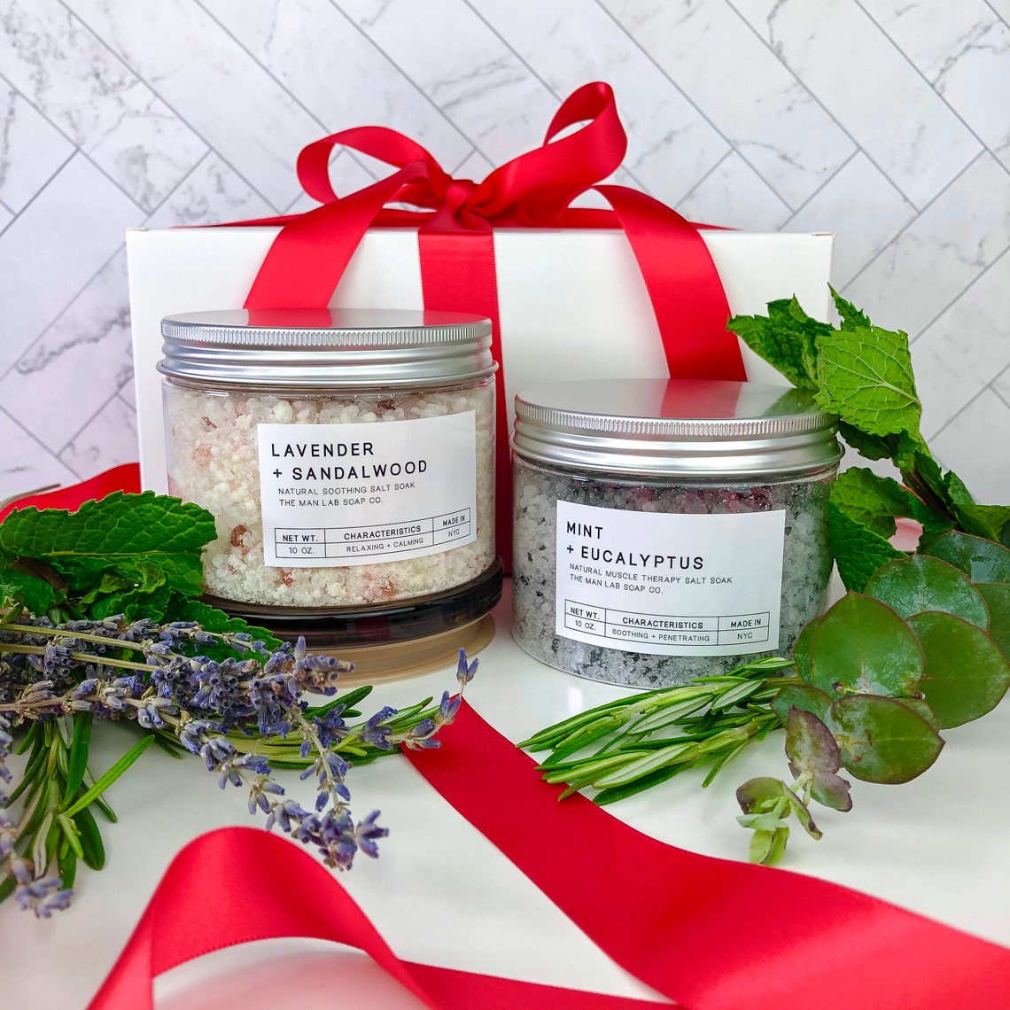 Luxury Bath Salt Gift Set Pick Two 10oz Jars Natural w/ Dead Etsy