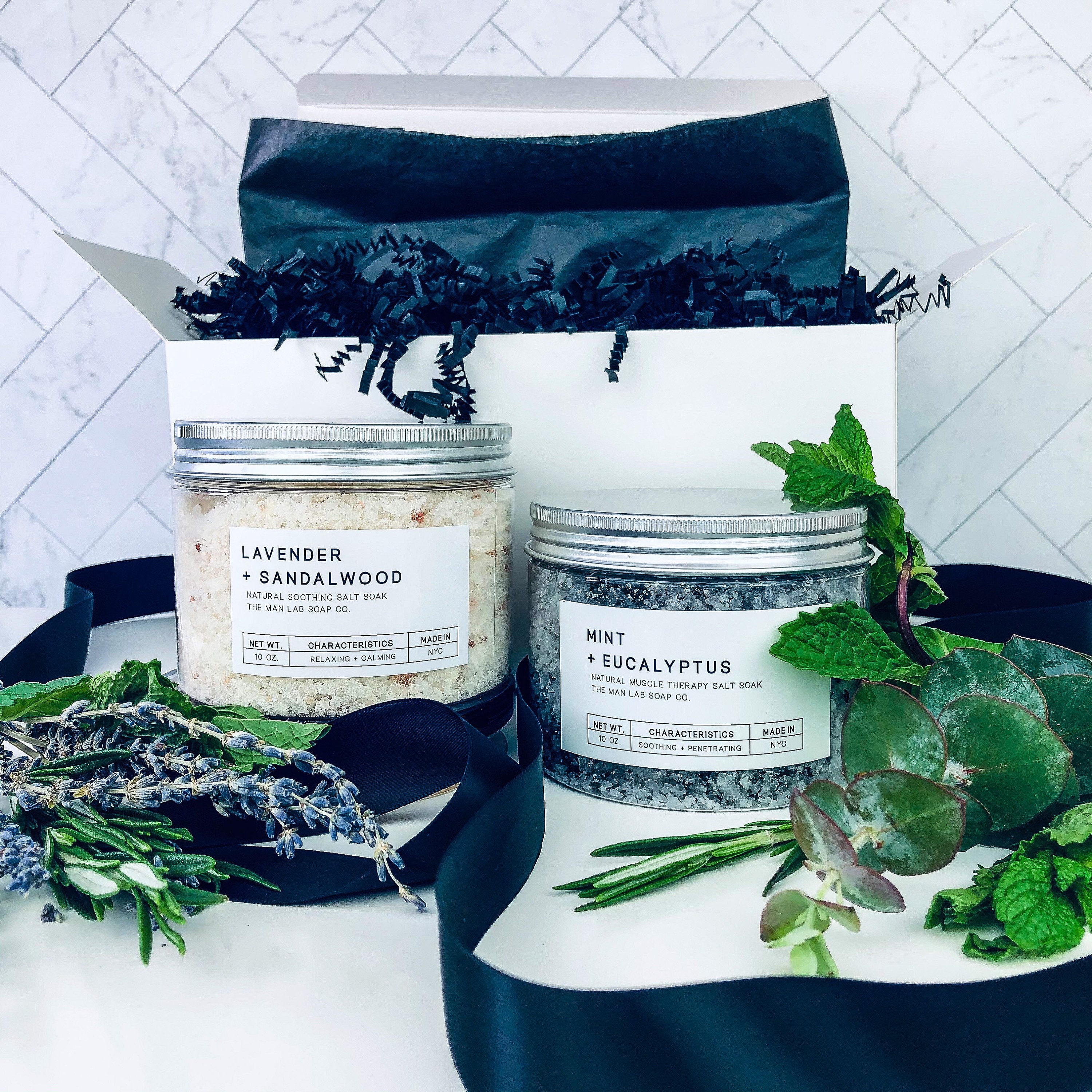 Luxury Bath Salt Gift Set Pick Two 10oz Jars Natural w/ Dead Etsy