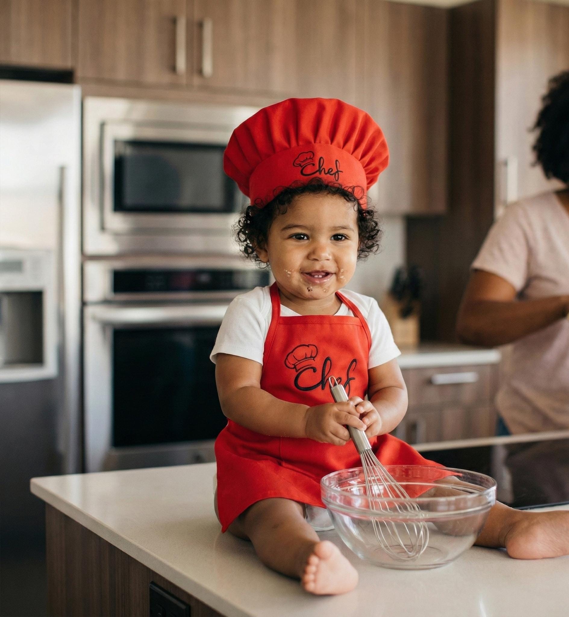 Ballery Ensemble De Cuisine 38 Pièces – Tablier Et Toque Enfant, Ustensiles En Bois Et Inox, Jeu De Rôle Chef 3-8 Ans, Cadeau Noël Anniversaire
