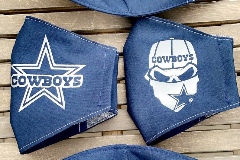 Dallas Cowboys Mask NFL Cowboys Masks Cowboy Face Mask Etsy