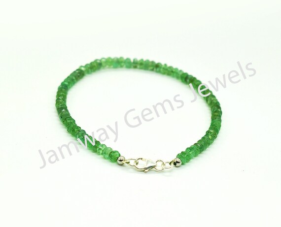 Perles Émeraude Zambienne Facettées 3,5-4 Mm – Brin De 20 Cm AAA – TheGemsBeads