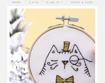 Broderie Chat Etsy Broderie Chat Etsy