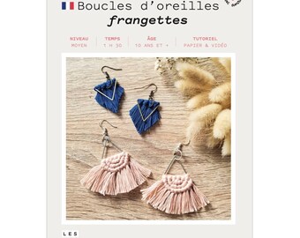 Kit Macramé Boucles d'oreilles - Franges