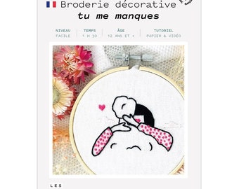 Kit broderie - tu me manques