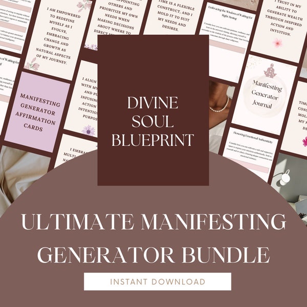 Ultimate Manifesting Generator Bundle I Human Design I Affirmation Cards I Human Design Journal I Energy Type Bundle