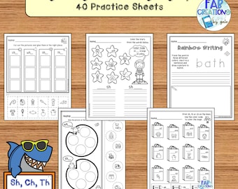 Beginning and Ending Digraphs (th, sh, ch and wh sounds)