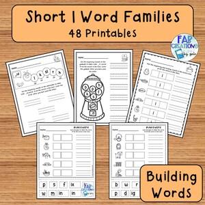 Short I Word Family Practice, Kindergarten and First Grade Phonics
