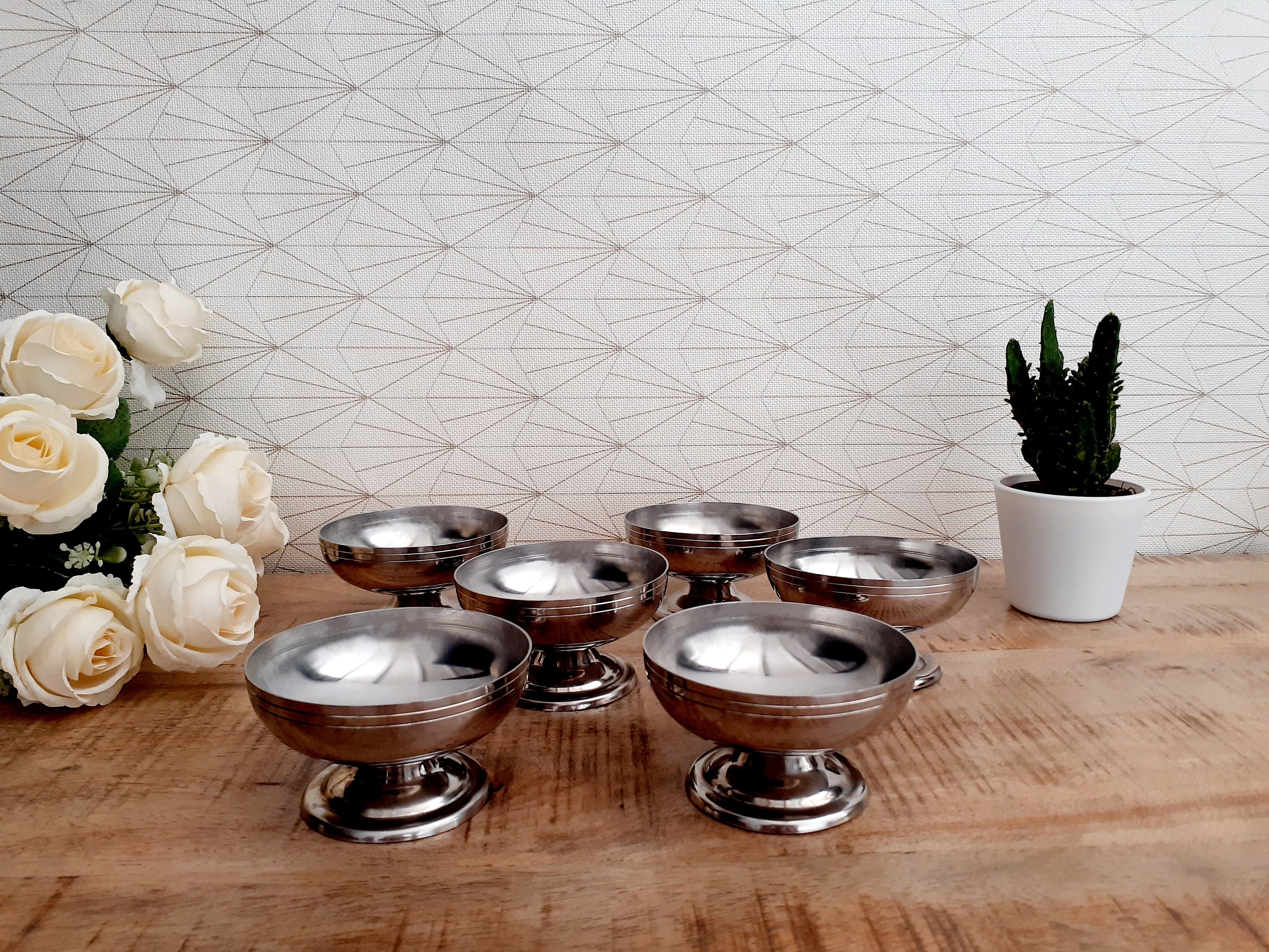 Lot de 6 Coupes à Glace en Inox France