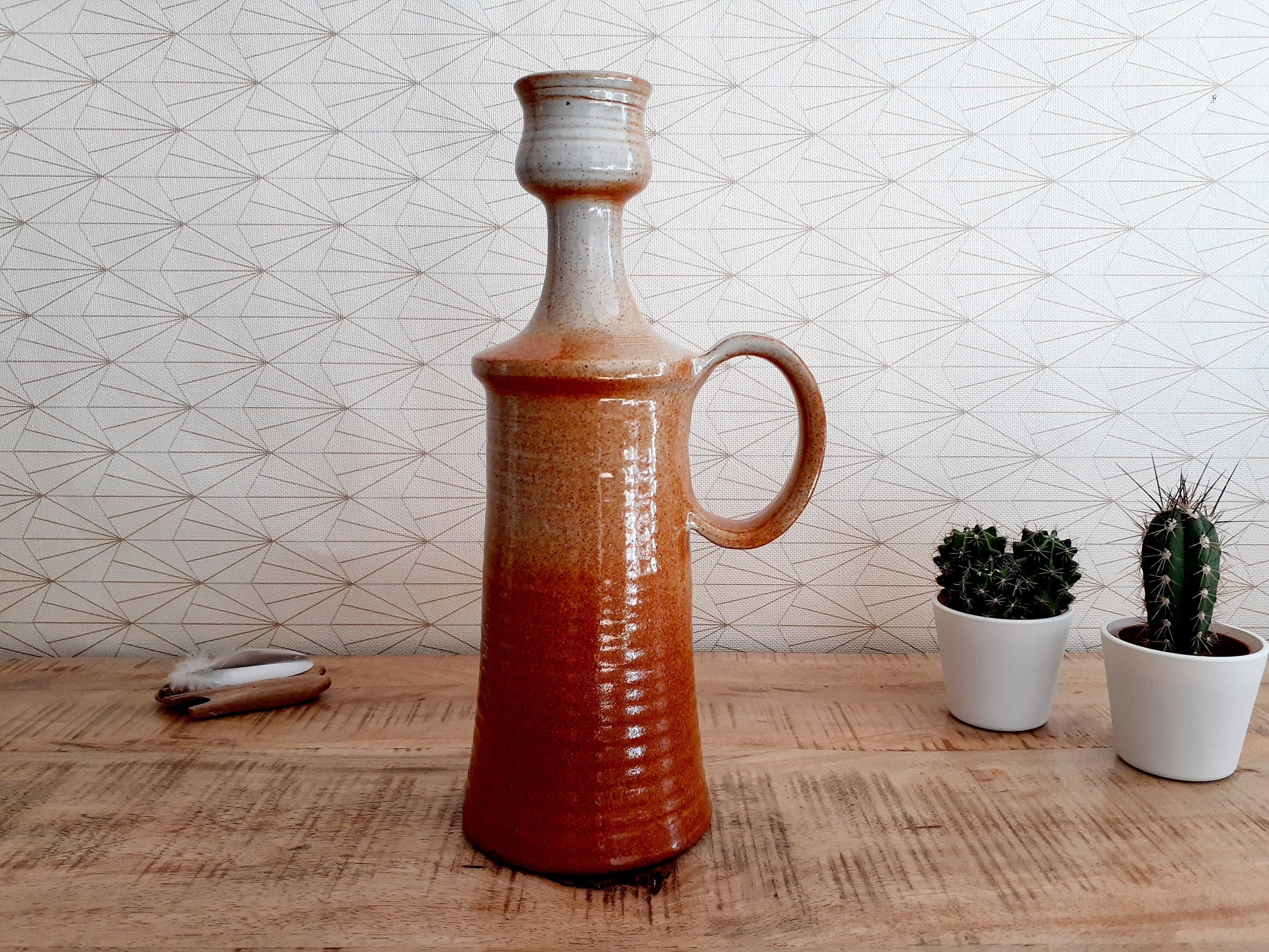 Carafe Vintage Originale en Grès Émaillé