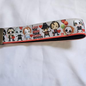 Love Scary Movies Wristlet Keychains