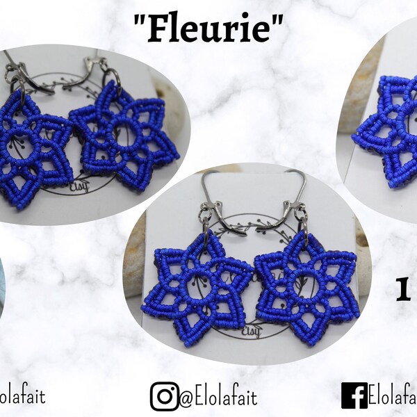 Boucles d'oreilles modèle "Fleurie" Elolafait