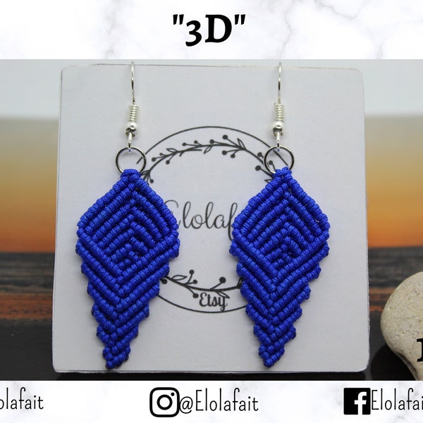 Boucles d'oreilles modèles "3D" Elolafait