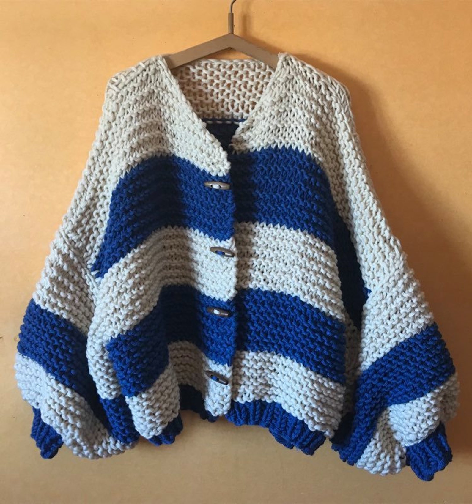 The Fisherman Cardigan Oversize Knitting Pattern Etsy