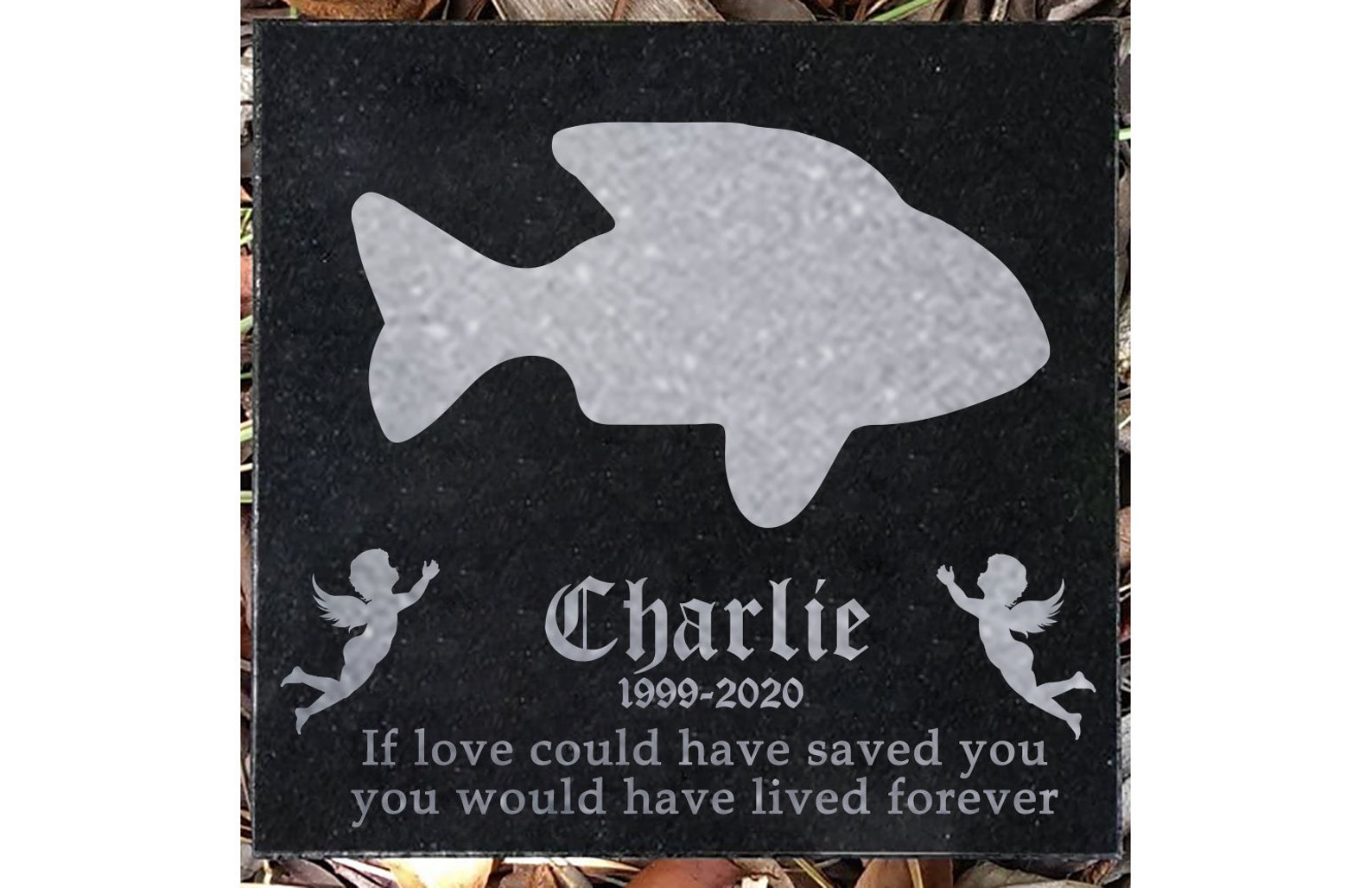 Custom Fish Memorial Stone Pet Tombstone for Fish Fish Etsy