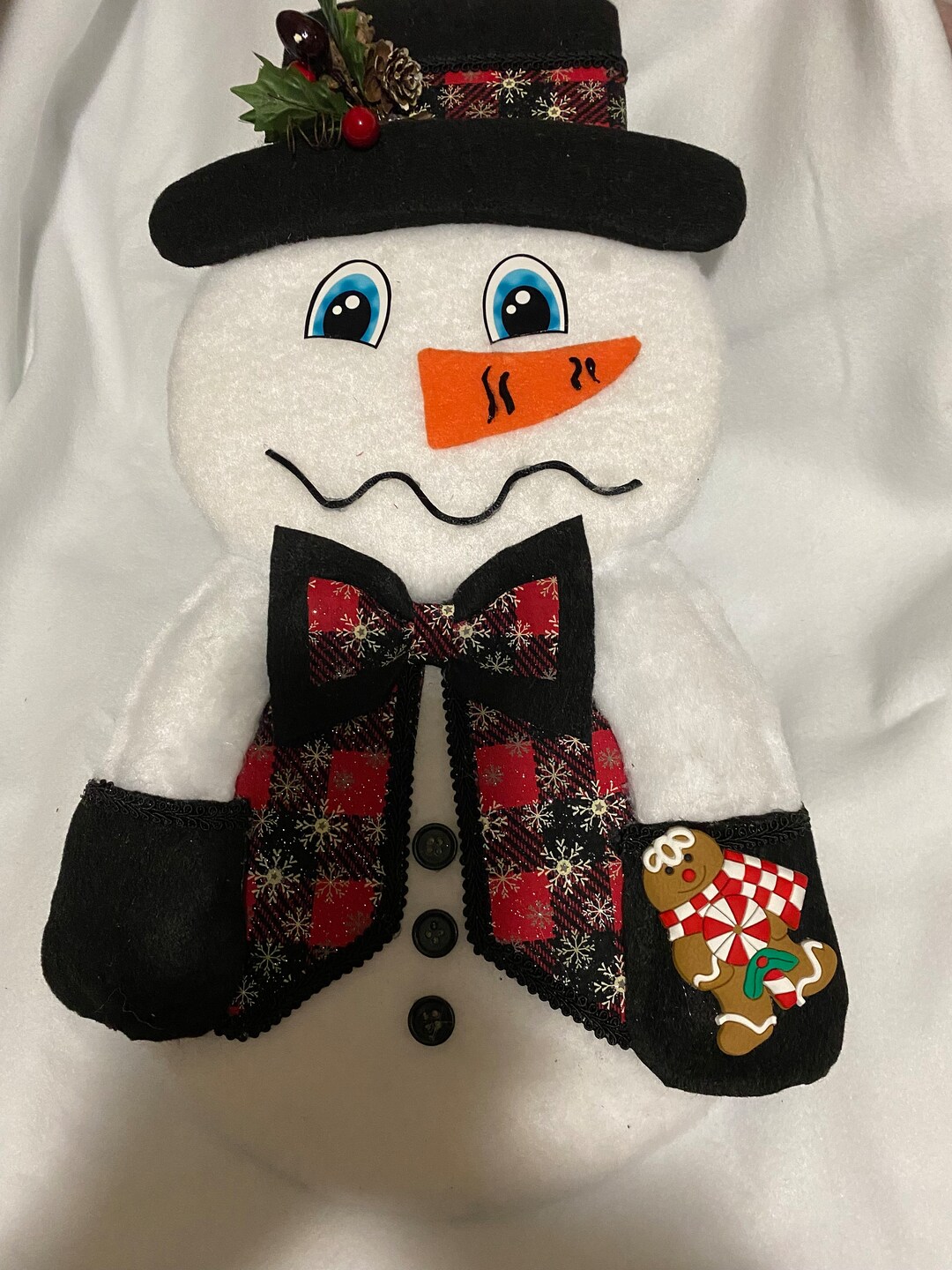 Snowman Wreath Attachment #1, Snowman Door Hanger, Christmas Decoration ...