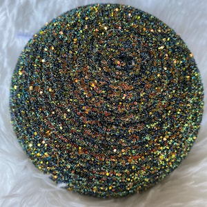Glitter Wreath Center, Green multi-faceted glitter