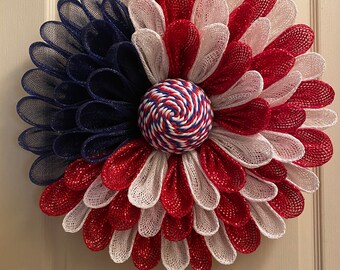 Americans Wreath, American Flower Wreath, Patriotic Wreath