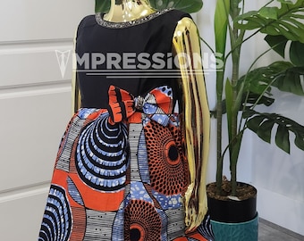 Robe bébé fille/| Robe Ankara | Robe de soirée | robe en soie/| robe bébé fille | Robe bébé fille/ tissu en coton/ tissu imprimé africain plus soie