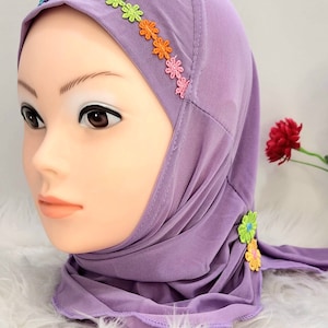 Children | Kids | Girls instant hijab | muslim girls hijab| Head cover | Scarf | head scarf