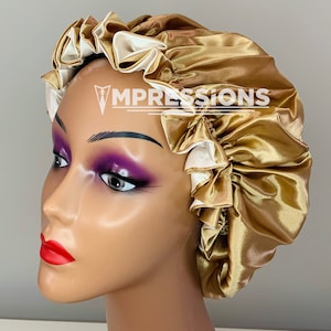Reversible double layered satin bonnet/ Fabric turban, Pre Tied Head wrap, Colorful Women's Headwrap, Stylish knot wrap, Chemo covering
