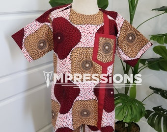 African print Boy's outfit/ Traditional  wear/ Nigerian style  for boys / kaftan/ pants/ cotton fabric / kitenge for boys