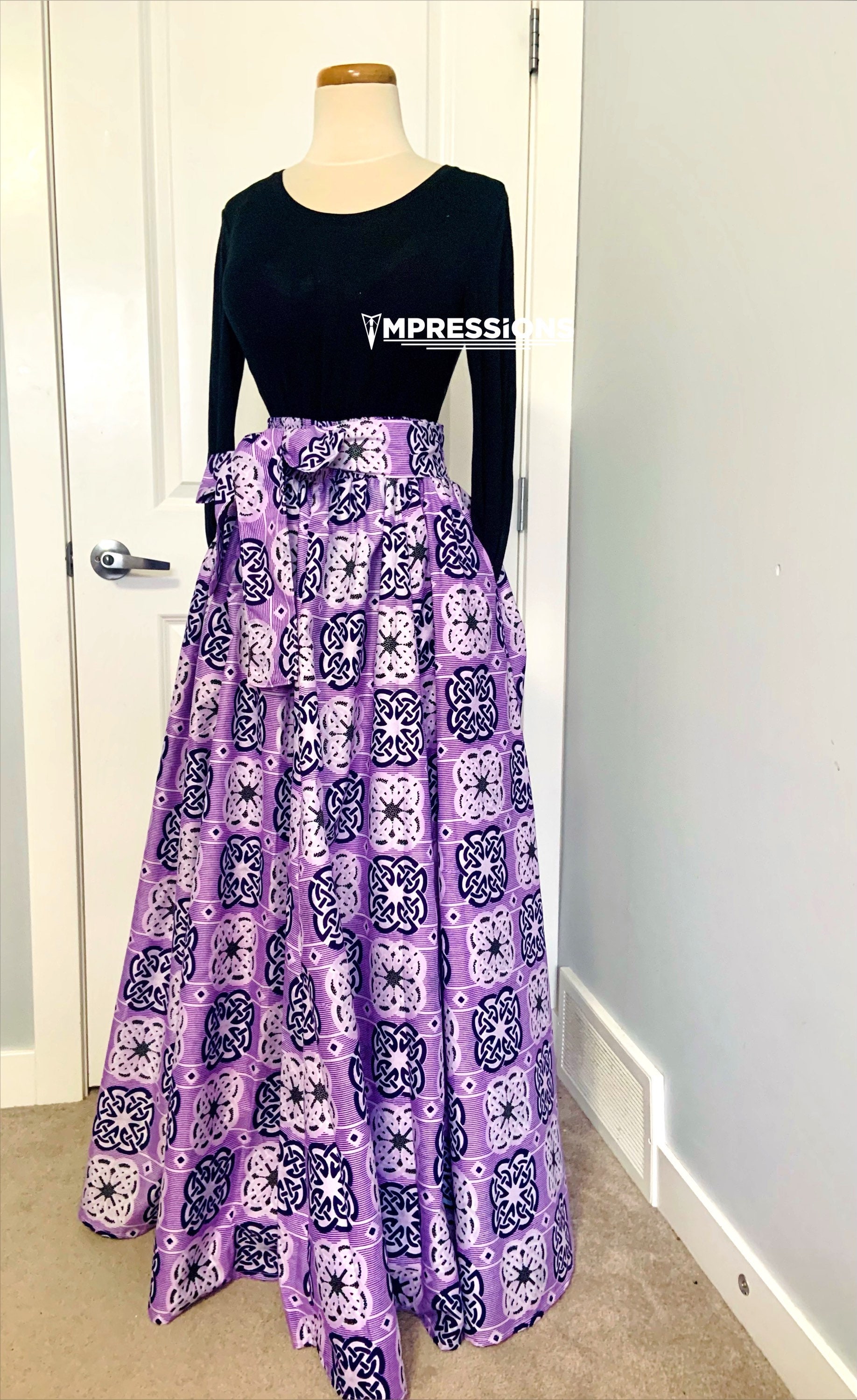 African Print Maxi- Skirt/ African Women / Women's Wear/ Full