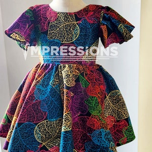 Baby girl Dress/ Toddler  party dress/party wear / patterned dress for girls / dress for girls / Afrucan print dress