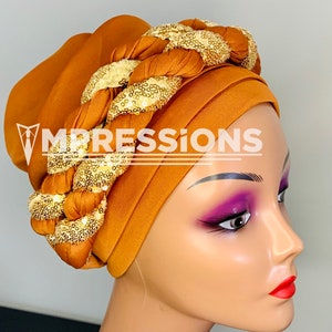 Stretchy  turban, Fabric turban, Pre Tied Head wrap, Colorful Women's Headwrap, Chemo covering, Alopecia Headwrap , Braided head turban