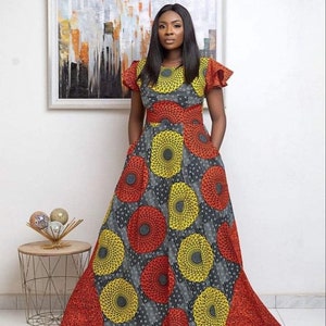 African print Maxi dress| Women| Dresses|Gowns| Floral dress|African print|Maxi dress| Evening gown