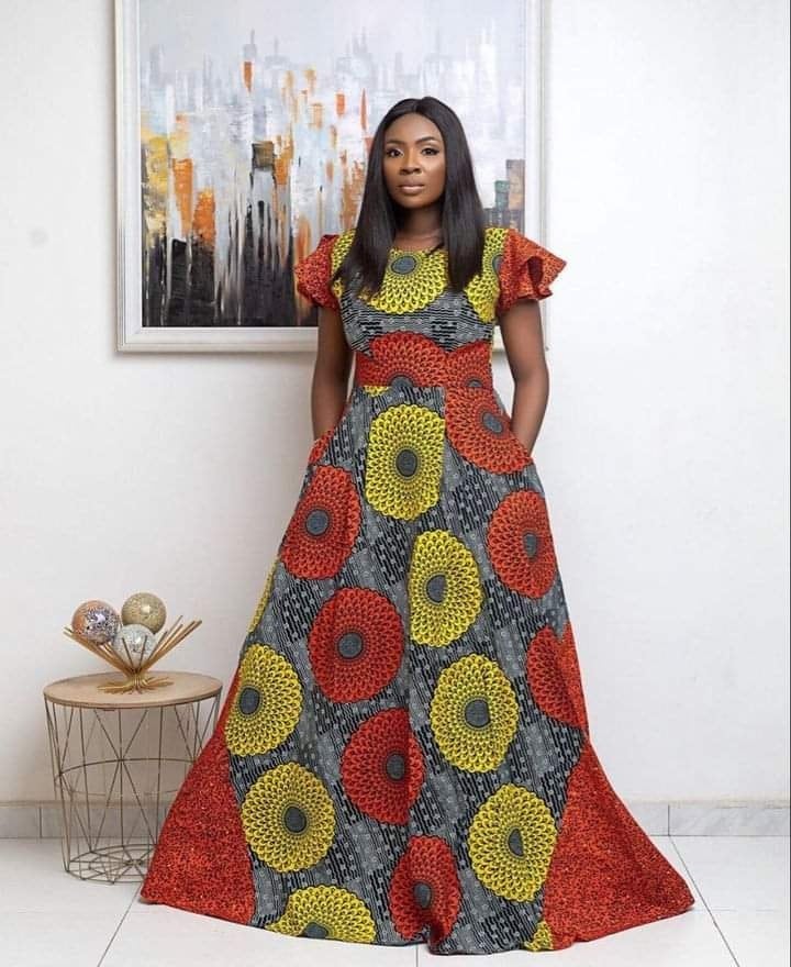 white christmas dresses African Print /Ankara/Kitenge Maxi Dress main image 1