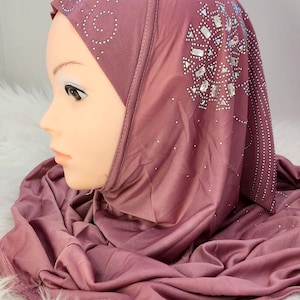 Children | Kids | Girls instant hijab | muslim girls hijab| Head cover | Scarf | head scarf