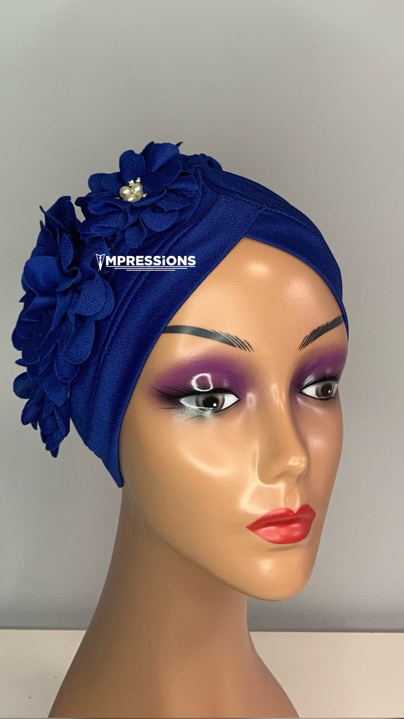 BLUEBUBBLE Women's Floral Headwrap Turban – Stretchy Beanie Cap For Chemo, Hair Loss & Style - View #5
