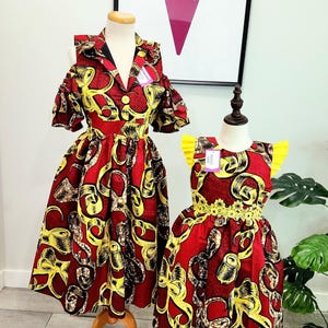 Mother and daughter dress/ Matching outfit /African print dress / Ankara dress/ African print dress / cotton african dress / midi dress