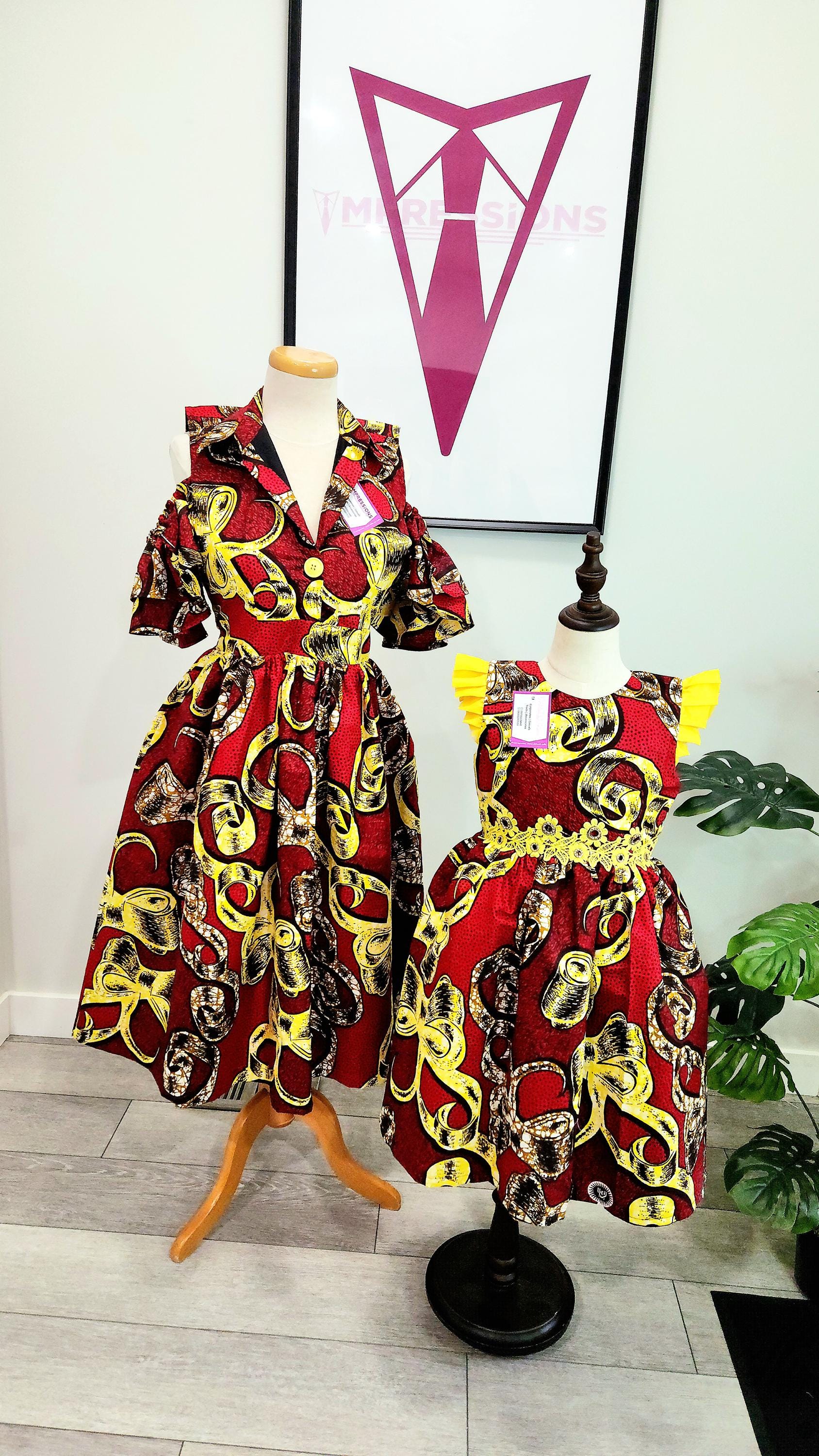 Ankara Mom And Girl Matching Dresses Mother Daughter Matching Ankara Ankara Mom And Girl Matching Dresses Mother Daughter Matching Ankara